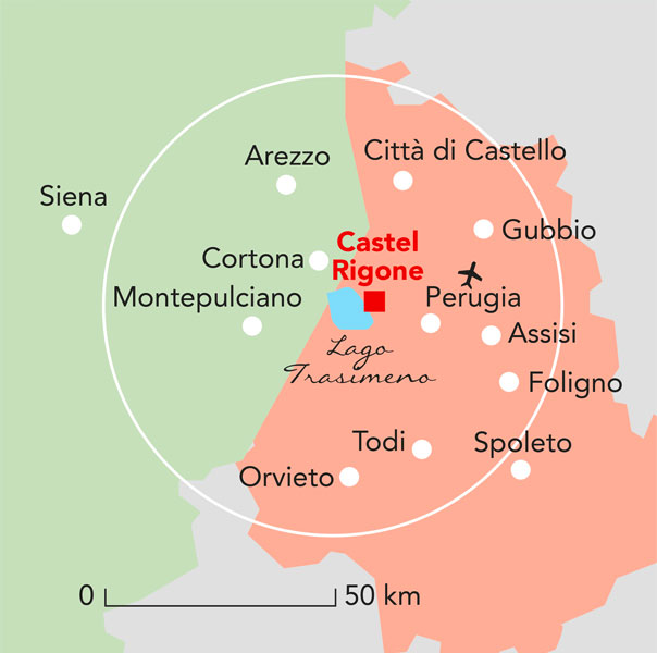 ontdek cultuursteden als hoofdstad Perugia, Assisi, Arezzo (la vita é bella), Gubbio, Cortona (absolute aanrader), Montepulciano, Spello, Spoleto, Todi, Terni, Orvieto